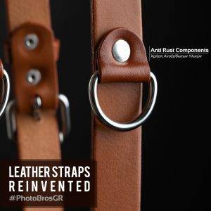 Dual Brown Camera Leather Strap